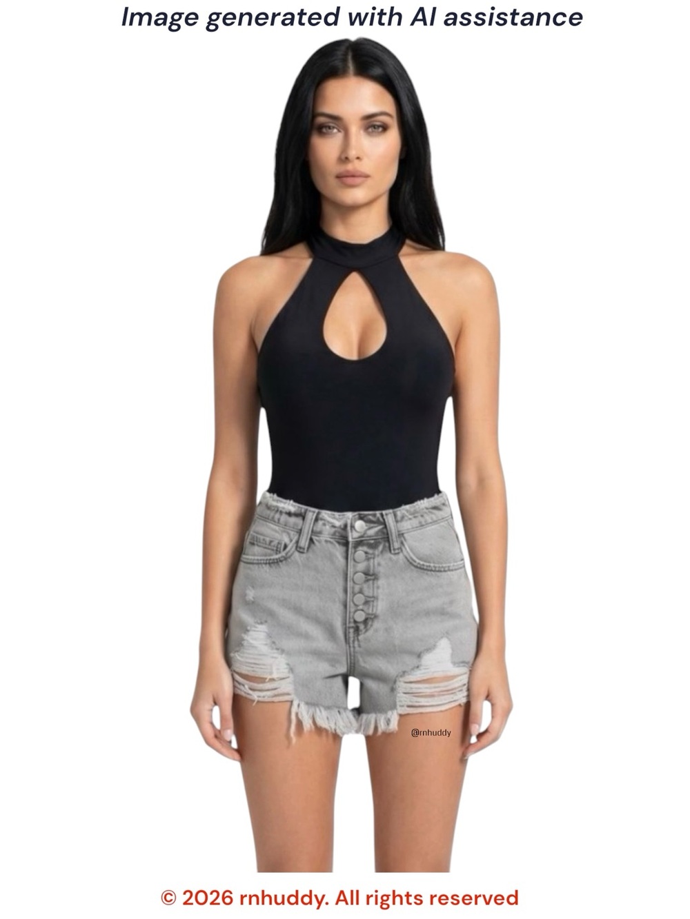 Vervet by Flying Monkey S grey distressed denim shorts